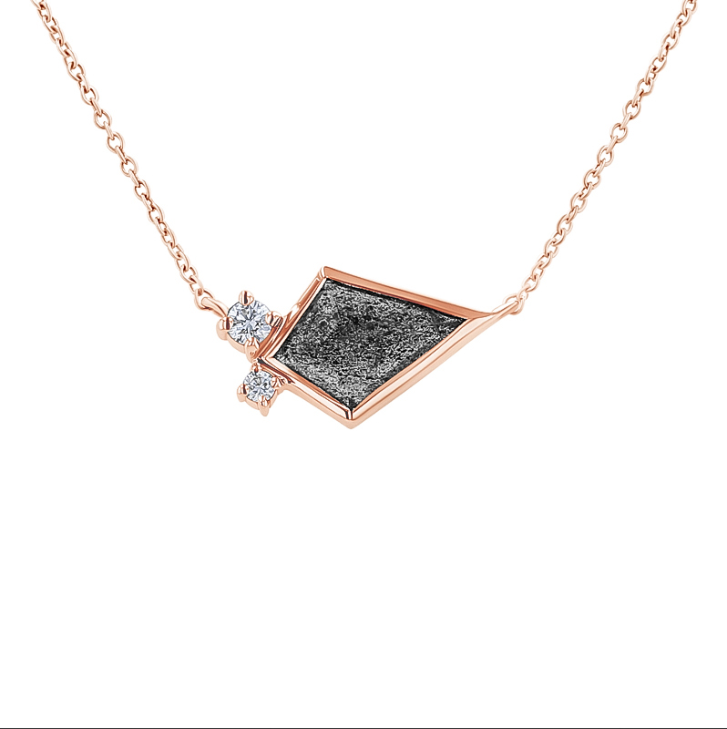 Náhrdelník s dendritickým quartzem a diamanty Milly 135263