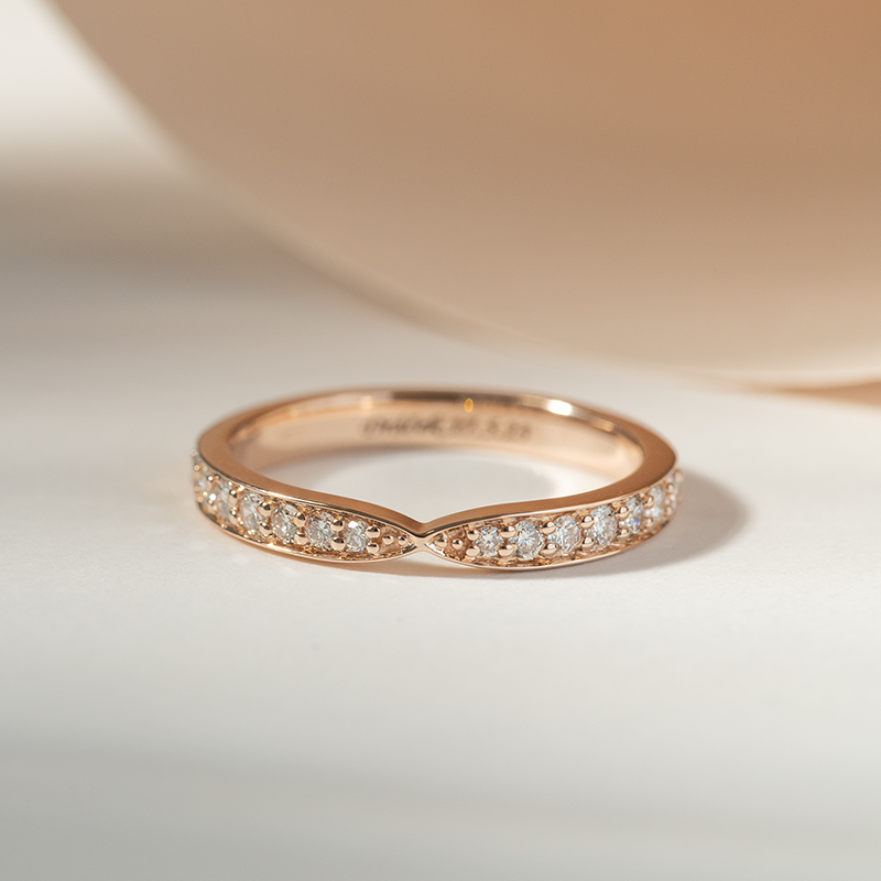 Snubní prsteny s eternity dámským a plochým pánským prstenem Turpein 135653