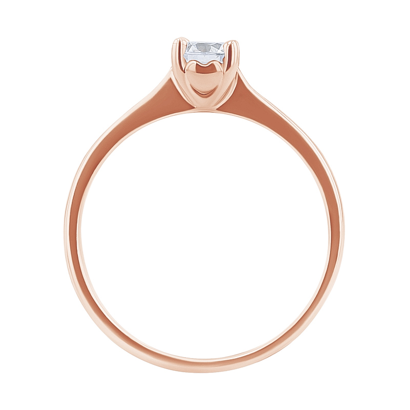 Zásnubní prsten se srdíčkem a diamantem Lenal 136053
