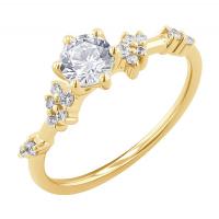 Romantický zásnubní prsten s 0.40ct IGI certifikovaným diamantem Therese