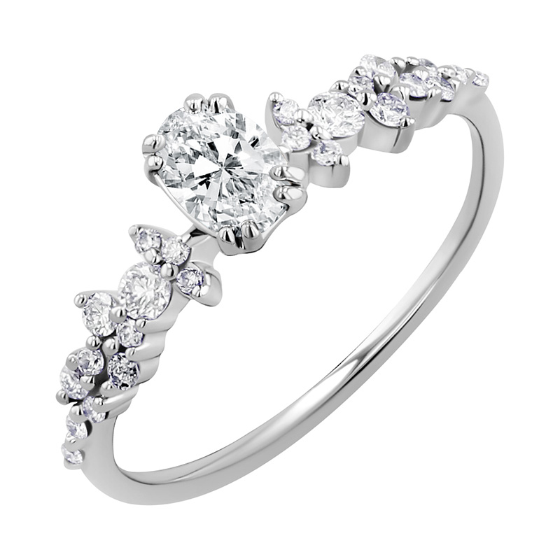 Eppi Zásnubní prsten s oval lab-grown diamantem Mica RE47269