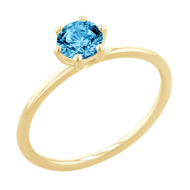 Eppi Zásnubní prsten s certifikovaným fancy blue lab-grown diamantem Birdie R47510