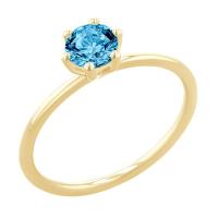 Zásnubní prsten s certifikovaným fancy blue lab-grown diamantem Birdie