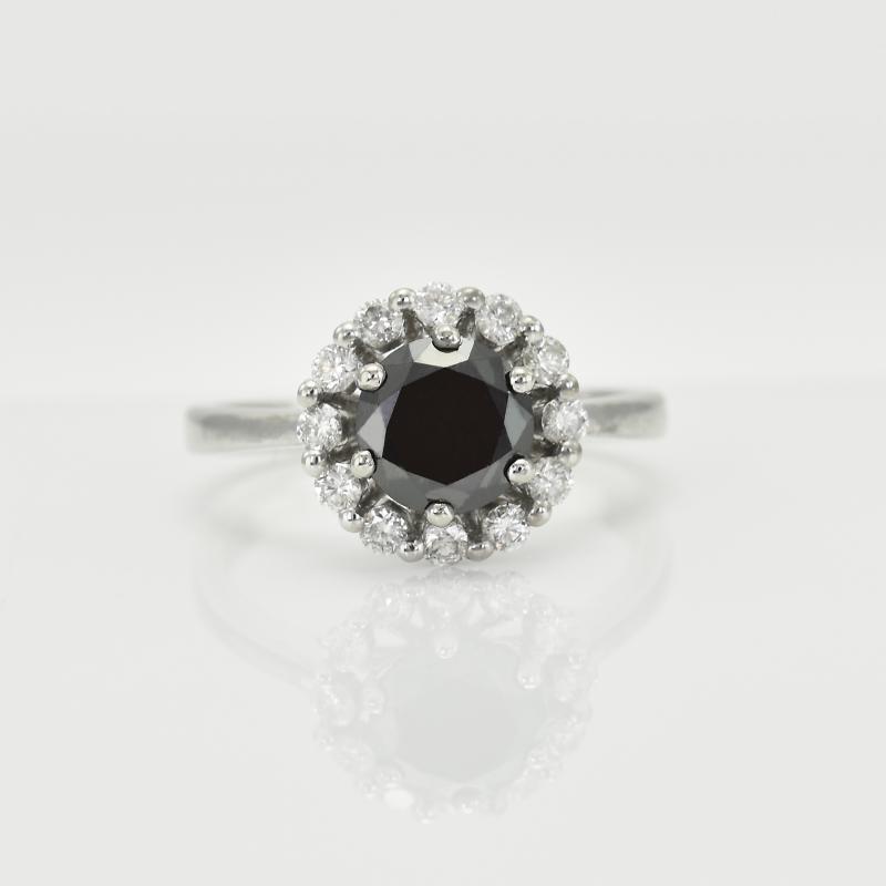 Prsten s černým diamantem 15463