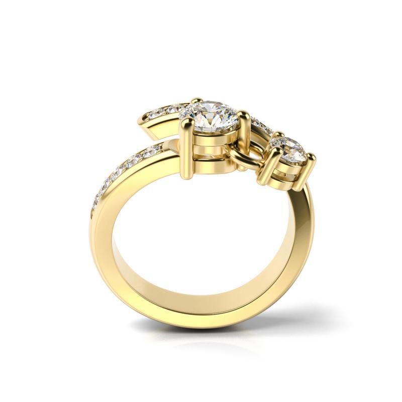 Diamantový zlatý prsten 15883