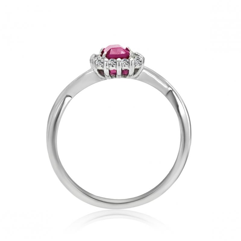 Safírový růžový prsten