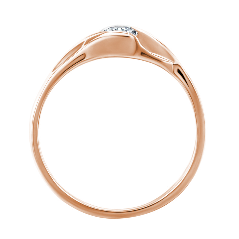 Zlatý prsten s moissanitem 22003