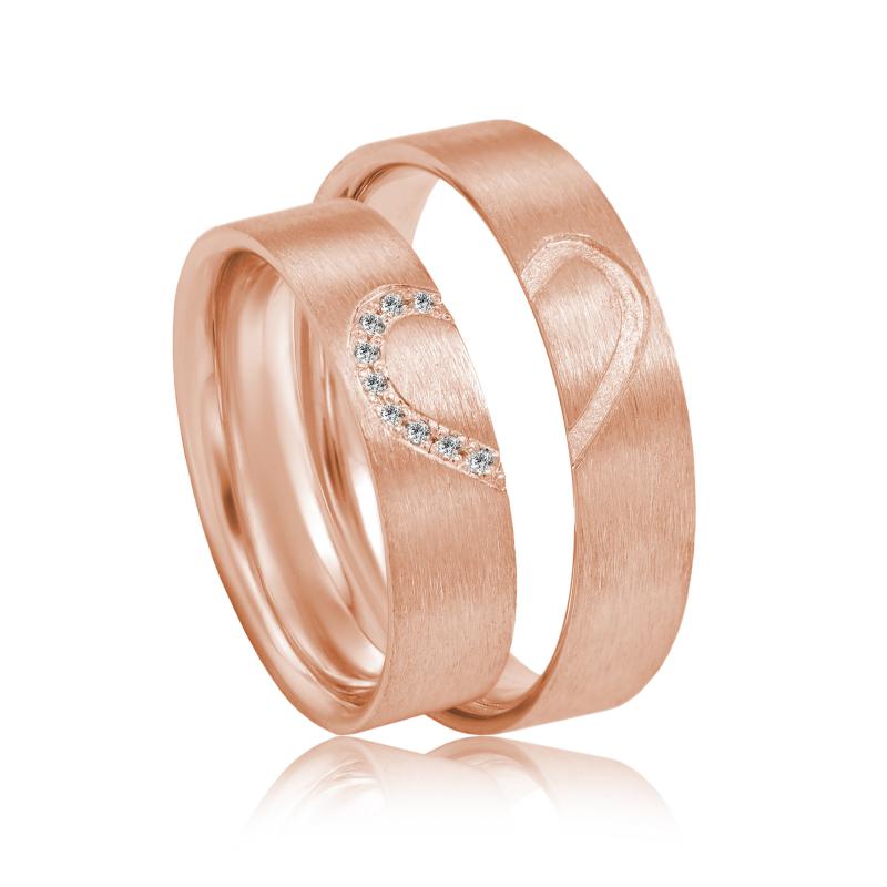 Snubní prsteny z růžového zlata 23483
