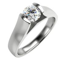 Zásnubní platinový prsten s diamantem Zibiah
