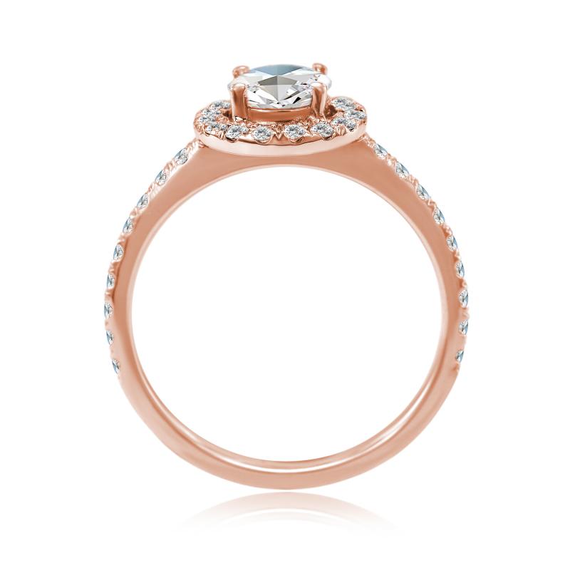 Zásnubní prsten z růžového zlata 23923
