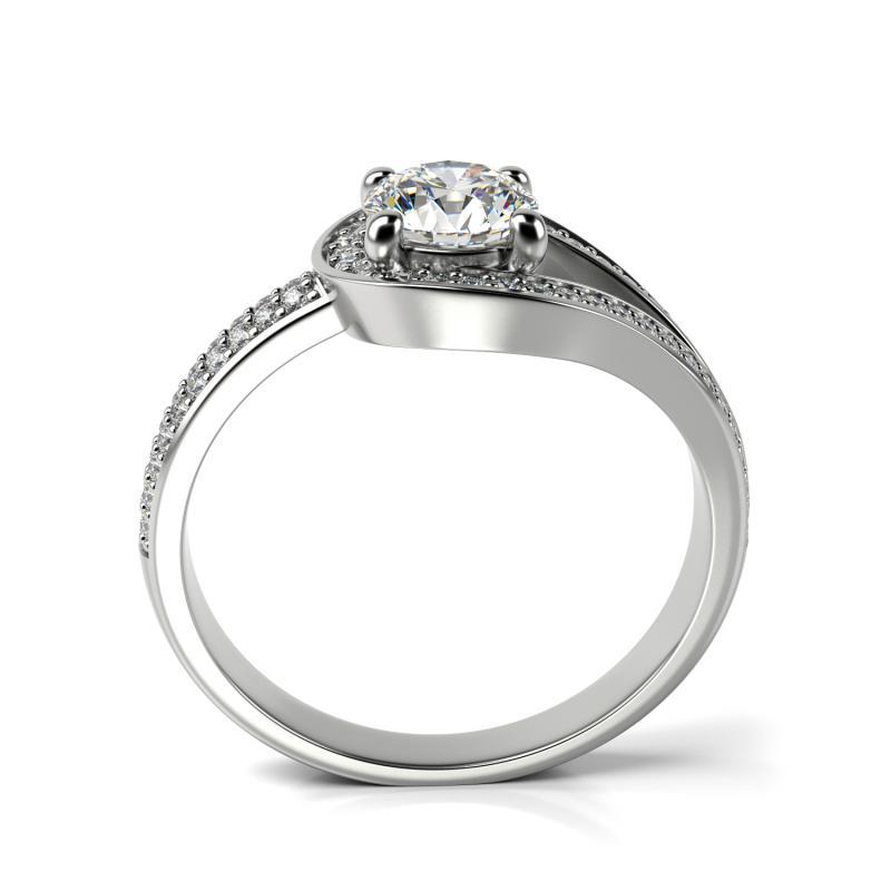 Diamantový platinový prsten 24063