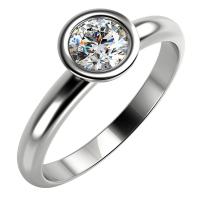 Zásnubní platinový prsten s diamantem Teresa
