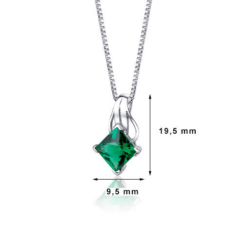  Smaragdový náhrdelník stříbrný 2803