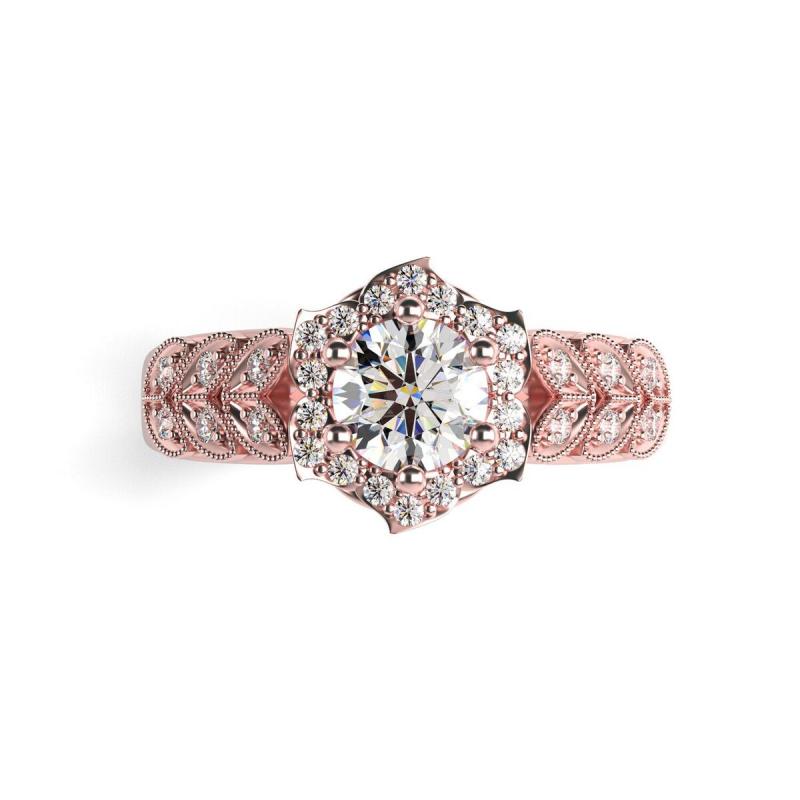 Diamantový prsten s růžovým zlatem Manuela 28673