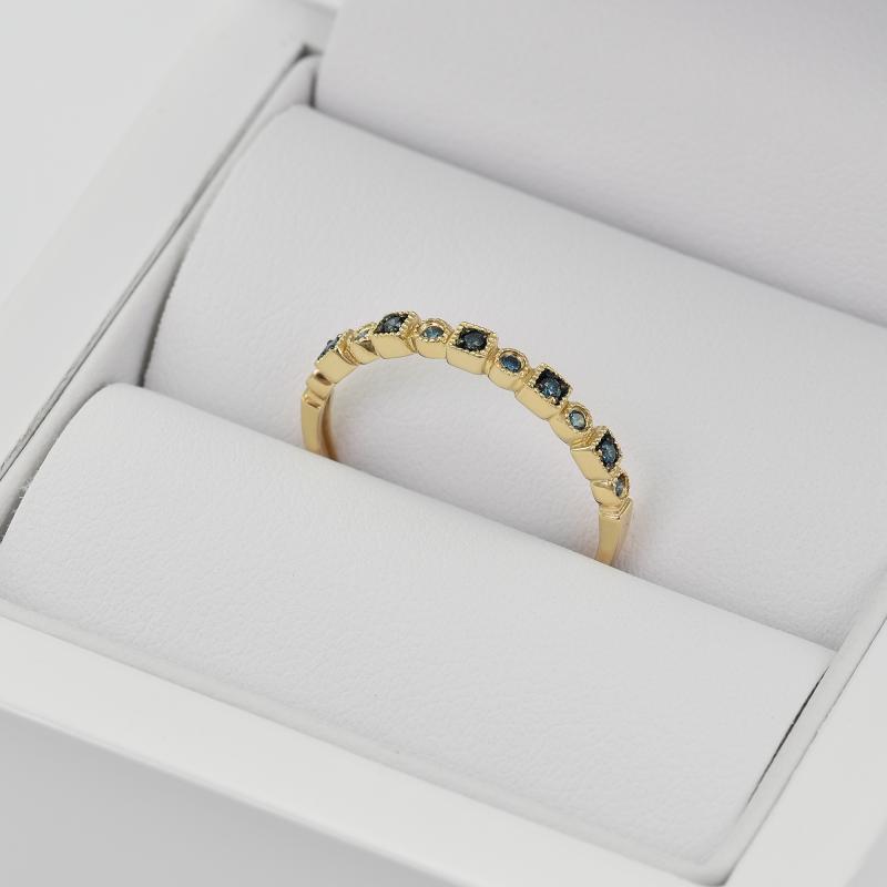 Zlatý prsten s diamanty 29133