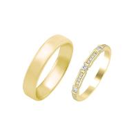 Dámský vintage prsten s diamanty a pánský komfortní snubní prsten Salome