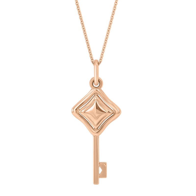 Přívěsek ve tvaru klíče z růžového zlata Ita