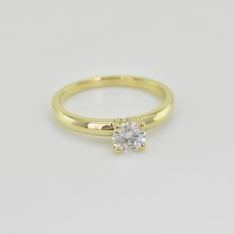 Zásnubní prsten s diamantem ze žlutého zlata 30923