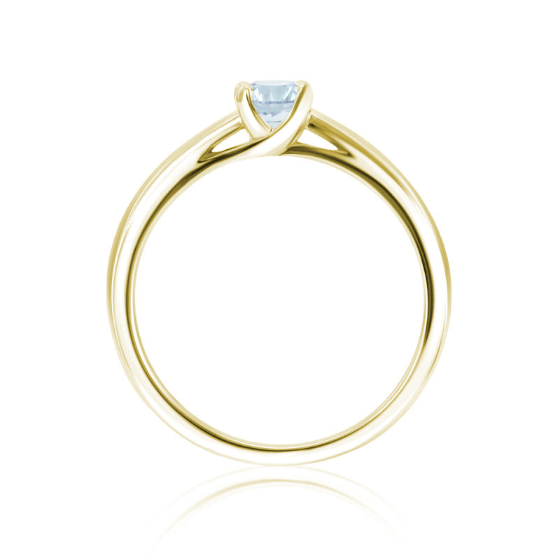 Zásnubní prsten s akvamarínem 31083