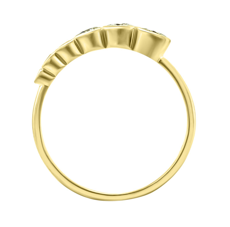 Zlatý prsten s moissanity 31093