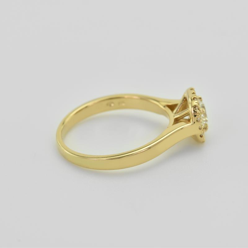 Zásnubní zlatý prsten s diamanty 34663