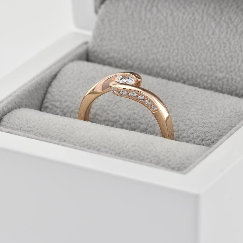 Zlatý diamantový prsten 38823