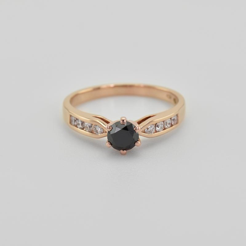 Prsten s černým diamantem 39173