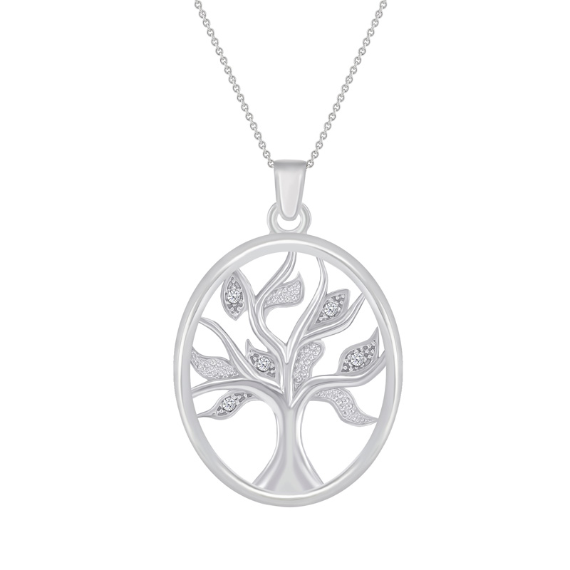 Zlatý náhrdelník strom života s diamanty Nuobe