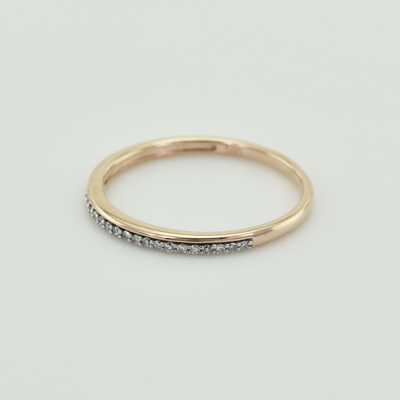 Diamantový prsten z růžového zlata 41953
