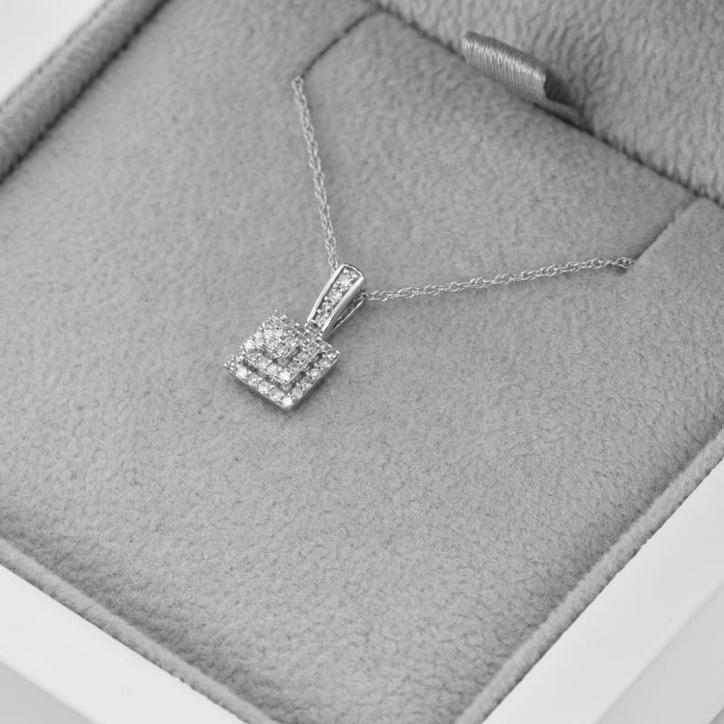 Diamantový čtvercový náhrdelník Quilla 42363