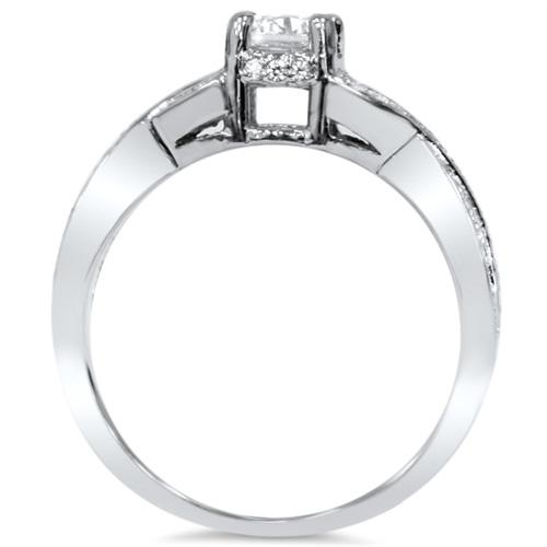 Zásnubní prsten s diamanty z bílého zlata