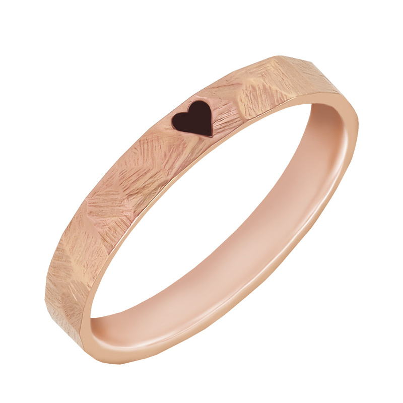 Atypický dámský snubní prsten se srdcem 46093