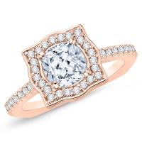Zásnubní halo prsten plný diamantů Giavanna