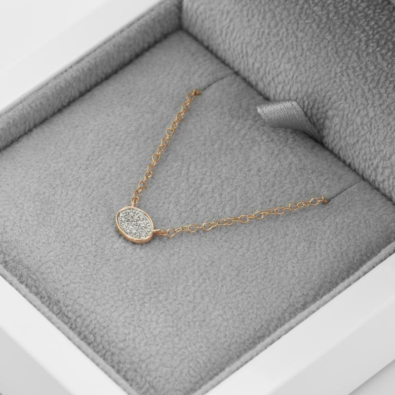 Oválný minimalistický náhrdelník s diamanty Vonnie 46693