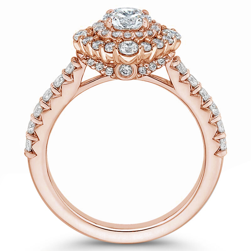 Halo prsten s diamanty 48453