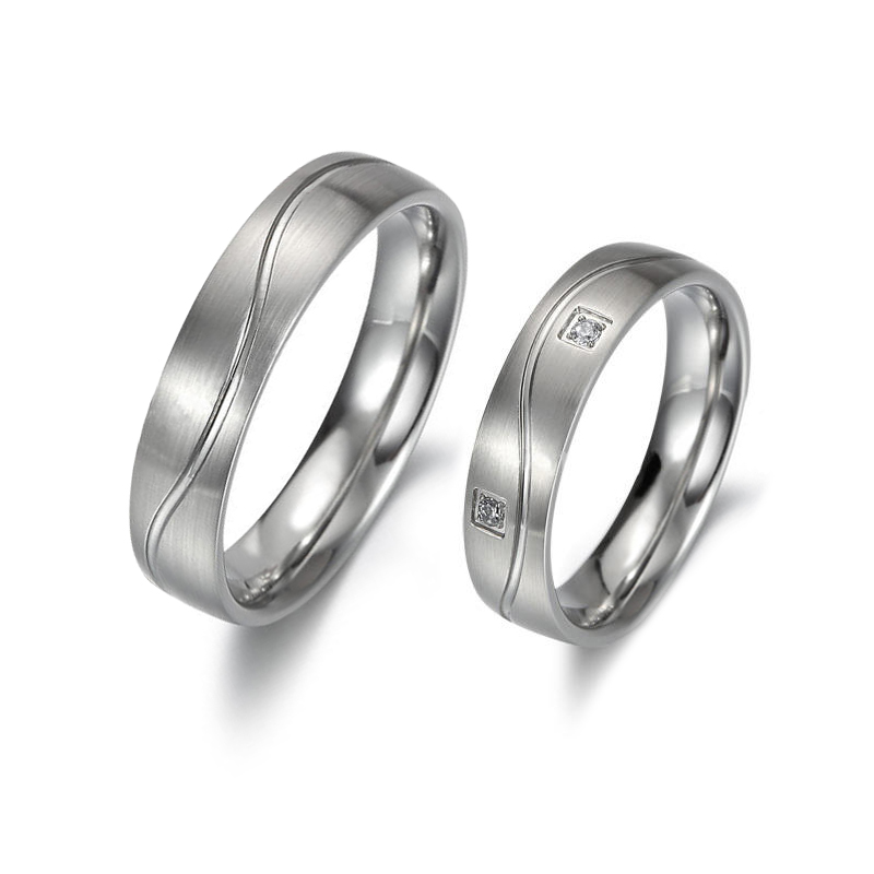 Svatební prsteny z platiny Ena