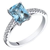 Zlatý prsten s modrým a bílými topazy Ulrika