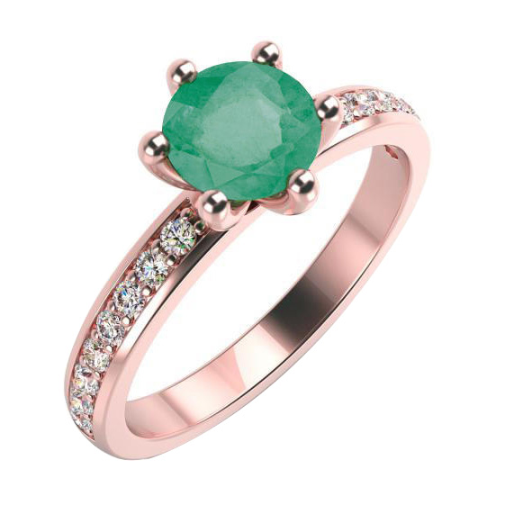 Zlatý prsteň so smaragdom 59453