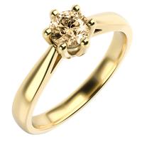Zásnubní prsten se champagne diamantem Dariew