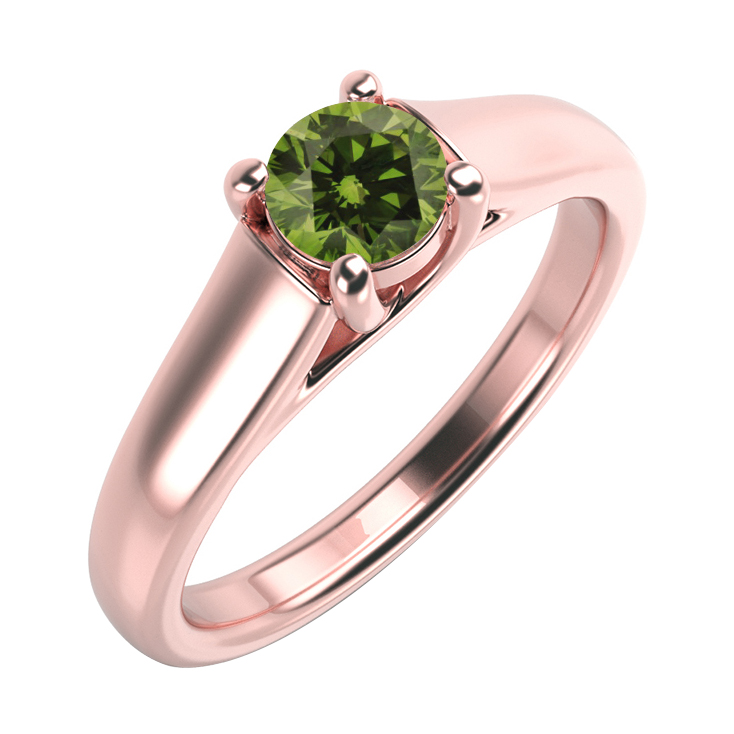 Prsten se zeleným diamantem Wanky