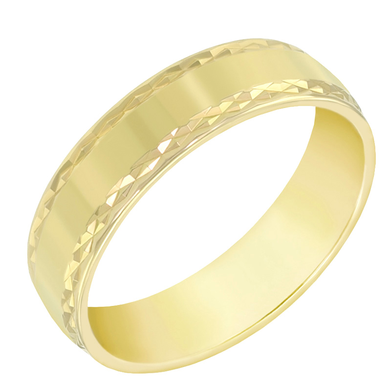 Pánský prsten se zdobenými hranami 60543