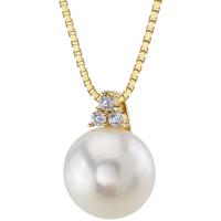 Romantický zlatý přívěsek s perlou a zirkony Anissa