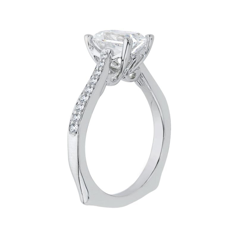 Zlatý zásnubní prsten s emerald diamantem 63543