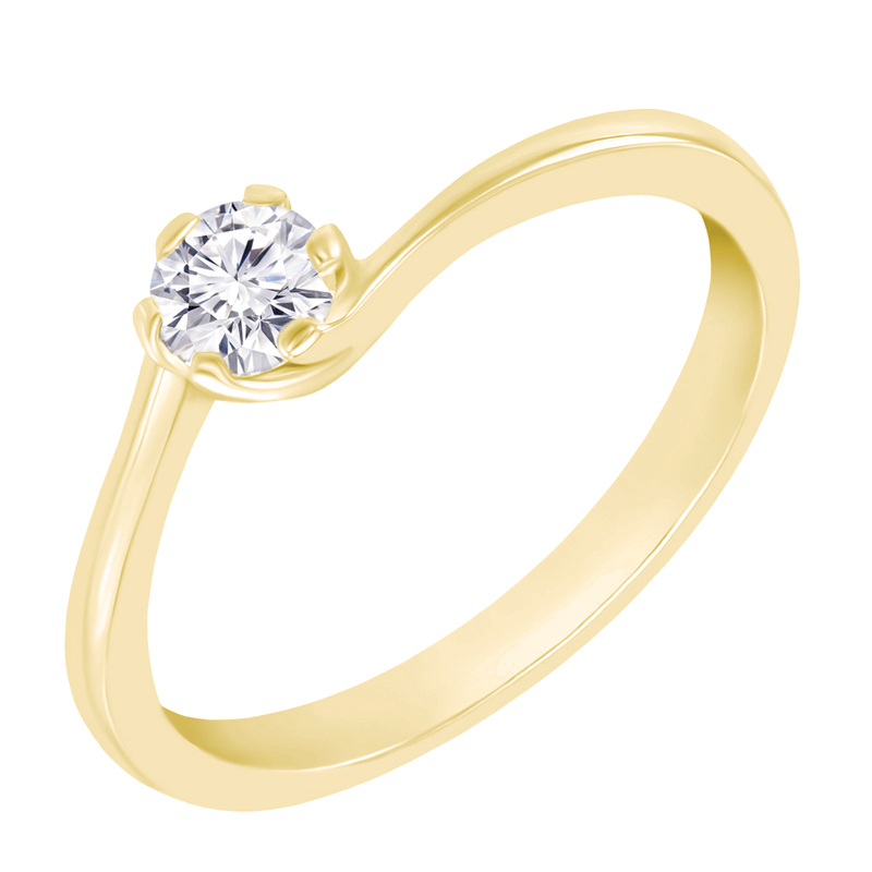 Diamantový zlatý prsten Hetal 64833