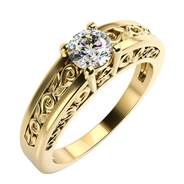 Prsten ze žlutého zlata Lerien