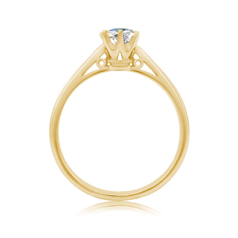 Prsten s round diamantem Omisha 6593