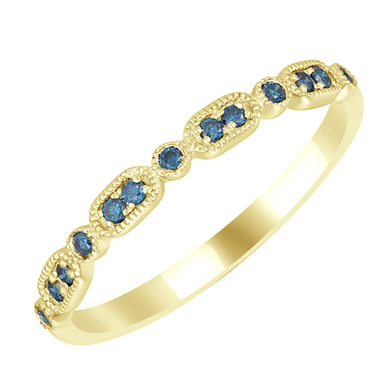 Eternity prsten s modrými diamanty 69703