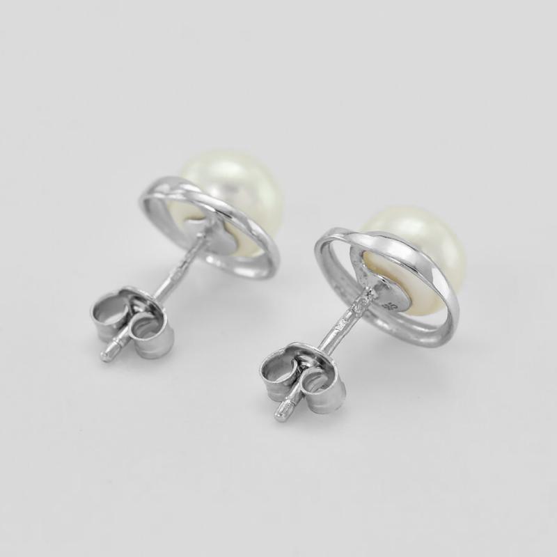 Náušnice ze stříbra s perlami 70013