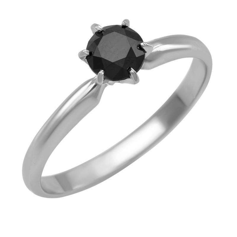 Zásnubní prsten s černým diamantem Landia 7183