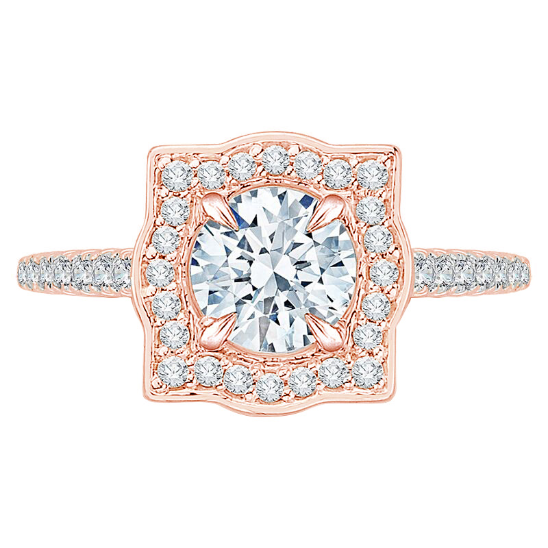 Diamantový prsten z růžového zlata 74253